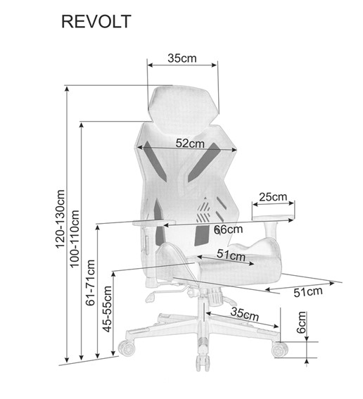 Fotel Gamingowy REVOLT Czarny/Czerwony