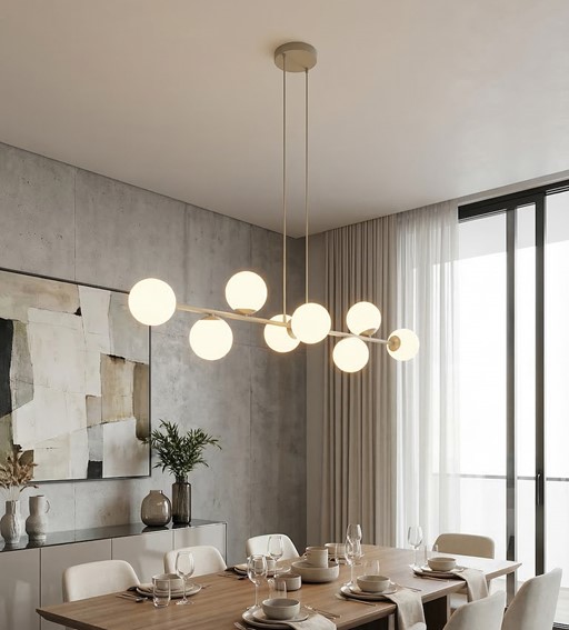 Lampa Wisząca MAGNUS 8 Beżowy/Biały