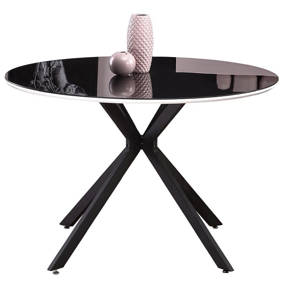 Stół Okrągły AVELAR fi120 Czarny/Czarny