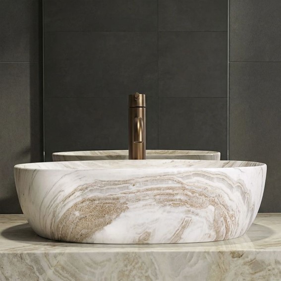 Umywalka Nablatowa AMELIA SATURN 48 Beżowy