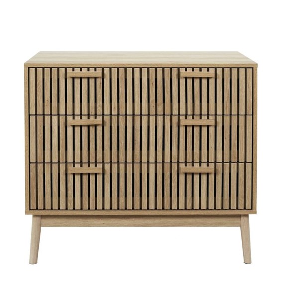 Komoda KLAUS 3 Szuflady, Naturalny