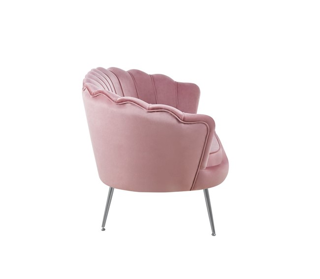 Sofa SF1-FX Różowy/Chrom