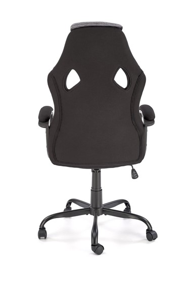 Fotel Gabinetowy JENSEN Czarny/Popielaty/Czerwony