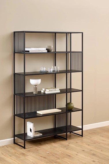 Regał STRINGTON 120 cm Czarny