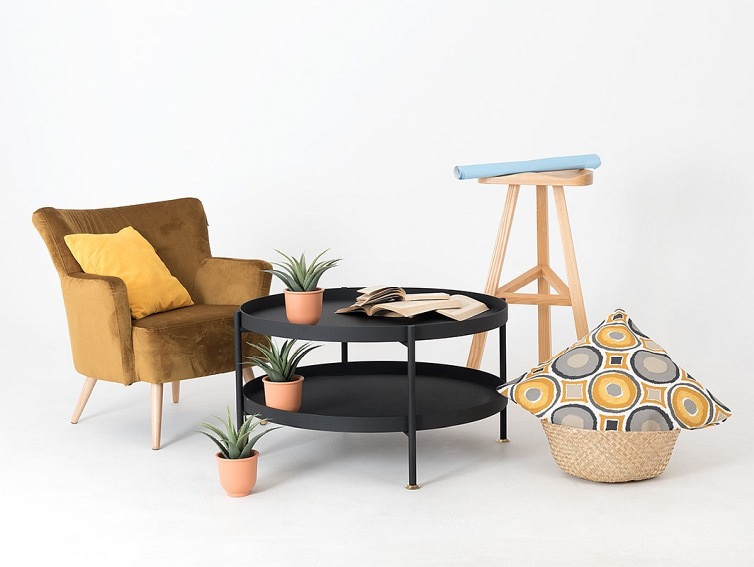 Stół kawowy HANNA METAL 80-2F