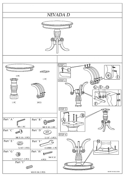 Ława NEVADA D fi60 Ciemny Orzech