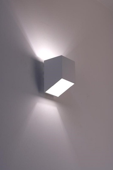 Kinkiet Rubik krótki biały