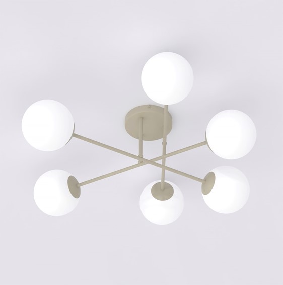 Lampa Sufitowa ROMA 6 Beżowy/Biały