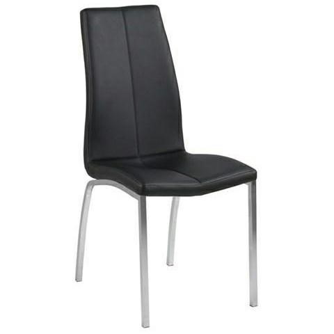 Krzesło ASAMA Srebrny/Czarny Ekoskóra