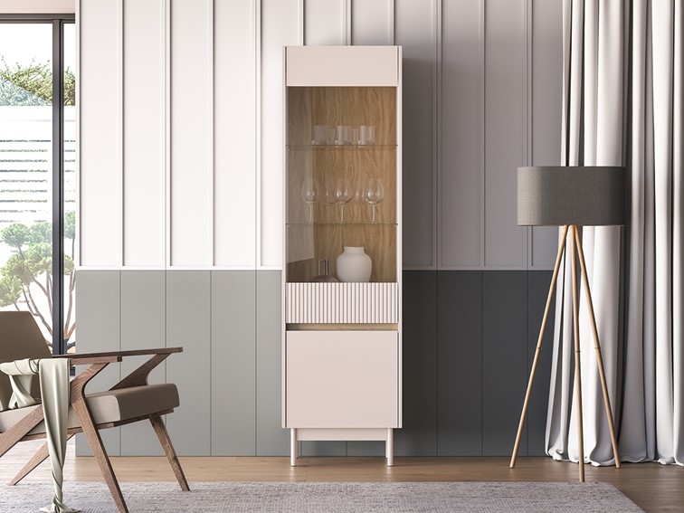 Witryna DUNEA 02 Kaszmirowy/Dąb Cremona