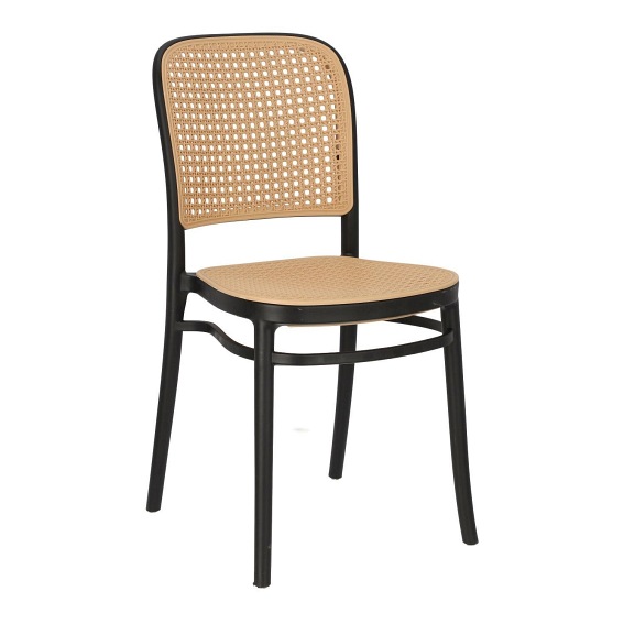 Krzesło Antonio 53x40x84 Czarny/Brązowy