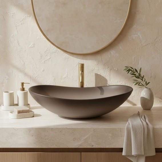 Umywalka Nablatowa ROYAL OMBRE Brązowy
