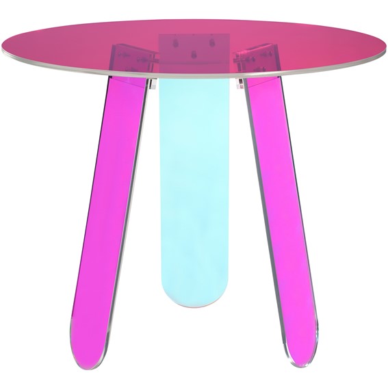 Stolik MODIG M75-60 fi60 Wielokolorowy/Transparentny