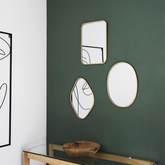 Zestaw 3 Luster Dekoracyjnych ARCILLA Złote