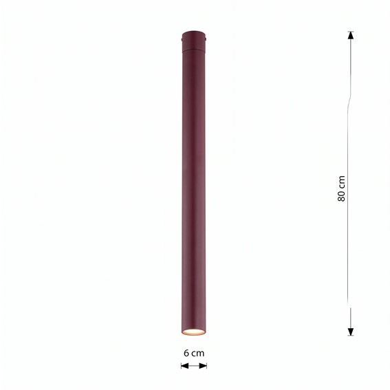 Lampa Sufitowa TECNO 1XXL Burgundowy