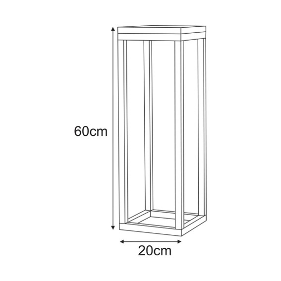 Kwietnik KAJA HOME KS-35 DREWNO M Czarny/Dąb