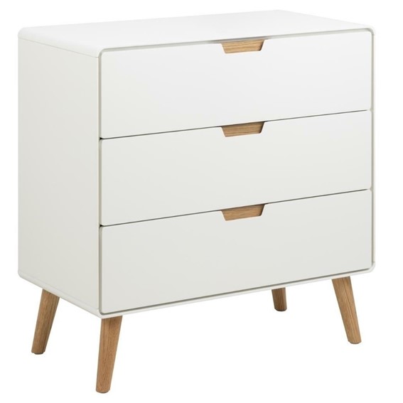 Komoda LOWELL z 3 Szufladami Biały