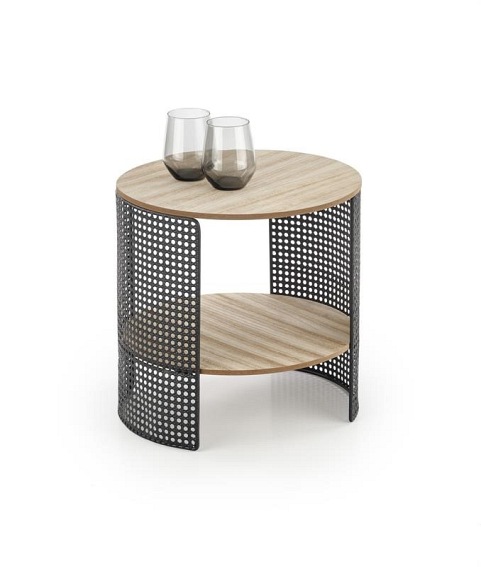 Ława Trafica 41x41 Naturalny/Czarny