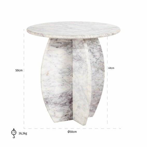 Stolik Kawowy HOLMES 50 Biały