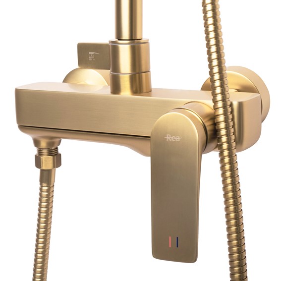 Zestaw Natryskowy AVALON Złoty Szczotkowany