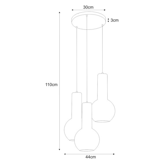 Lampa Wisząca ARVI WHITE K-4527 Biały/Złoty