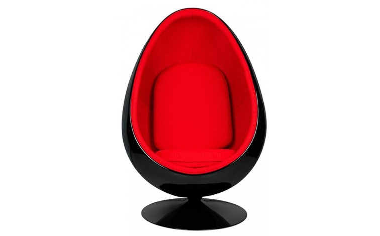 Fotel OVALIA BLACK Czarny/Czerwony