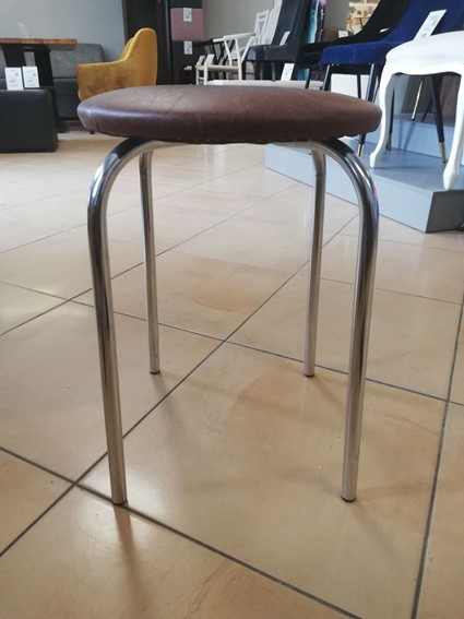 Taboret TOP Chrom/Brąz (B-104)