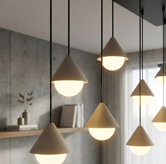 Lampa Wisząca GIRO 9 Czarny/Beżowy