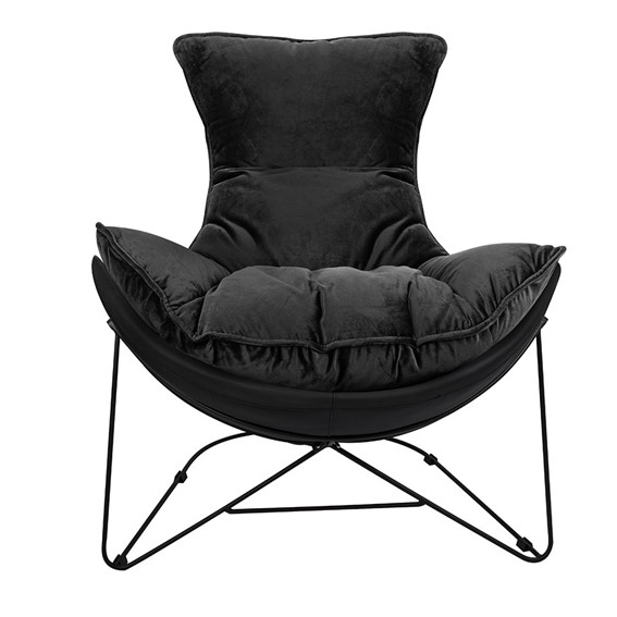 Fotel OTILIA STAND VELVET Czarny