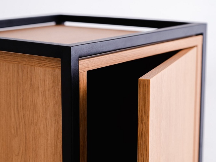 Regał Skap 2R1 Door x2 40x88x60 Dąb/Czarny