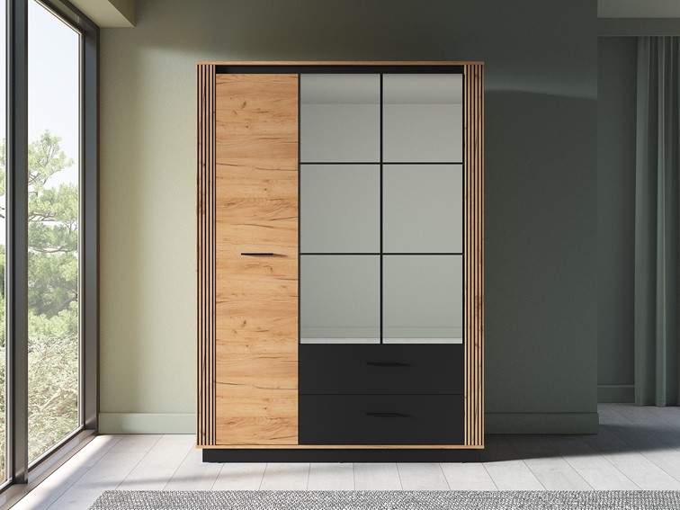 Szafa 3D2S URSO 02 Craft Złoty/Czarny