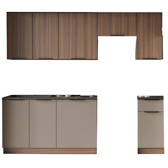 Kuchnia Zestaw GRENADA 240 Orzech/Beżowy