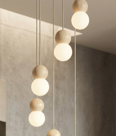 Lampa Wisząca LOOP 6 Beżowy