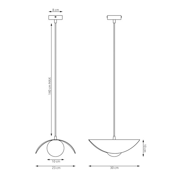 Lampa Wisząca RITUAL 1M Czarny