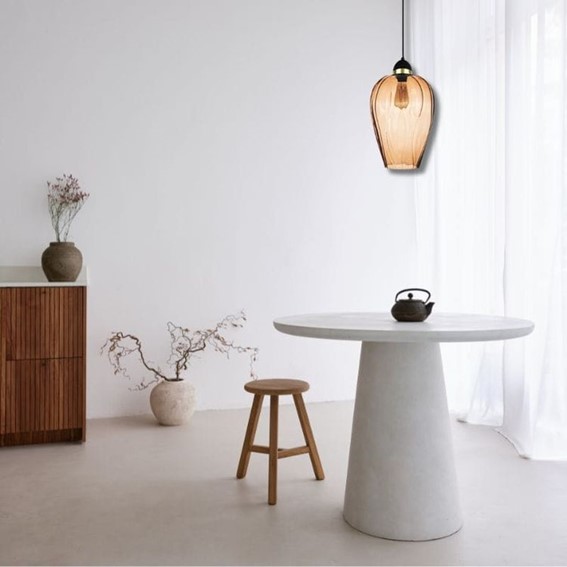 Lampa Wisząca BRISSA 1L Czarny/Brązowy