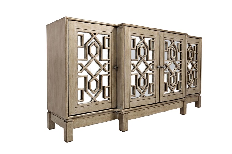 Komoda Lustrzana AV1550-70 4D Avola 45x178x86 Złoty