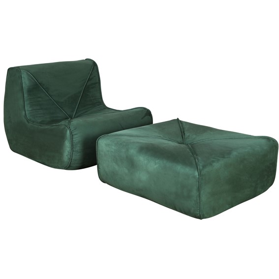 Fotel z Podnóżkiem NUA N24-15 Zielony