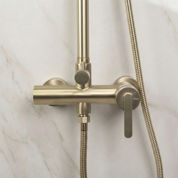 Zestaw Natryskowy ONTARIO Złoty Szczotkowany