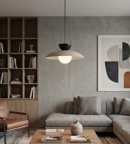 Lampa Wisząca MULAN 1 Beżowy/Czarny