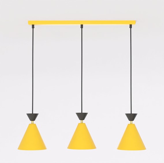 Lampa Wisząca KLEVER 3 Pomarańczowy/Czarny