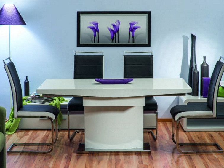 Krzesło H441 Chrom/Czarny/Biały Ekoskóra