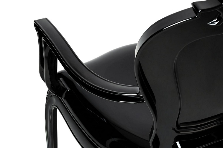 Krzesło KING ARM Czarny/Poliwęglan