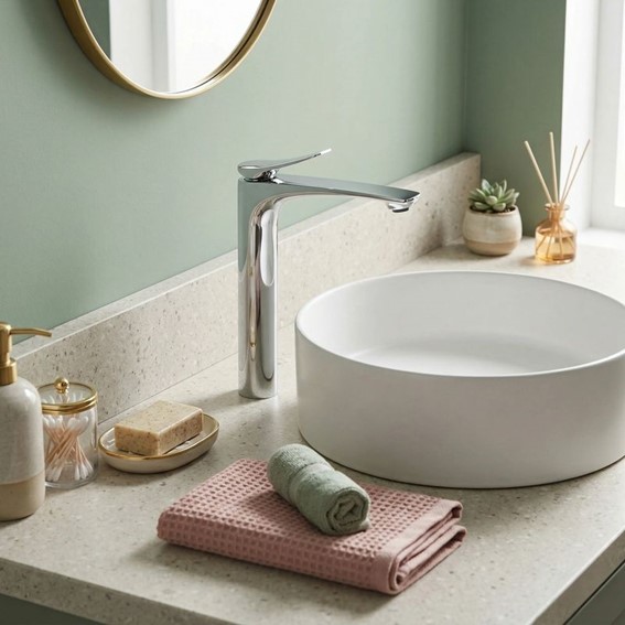 Bateria Umywalkowa Wysoka VISION Chrom