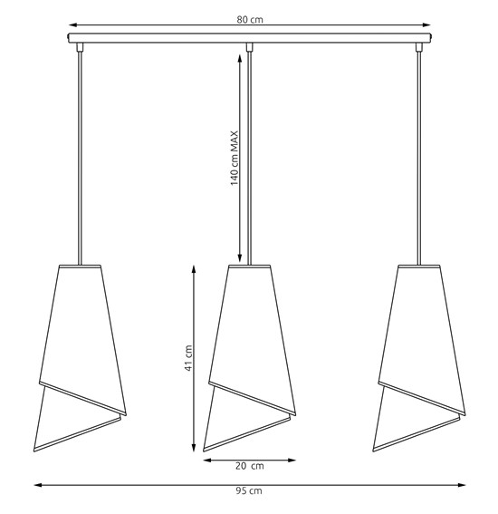 Lampa Wisząca MODA 3 Beżowy/Rattan