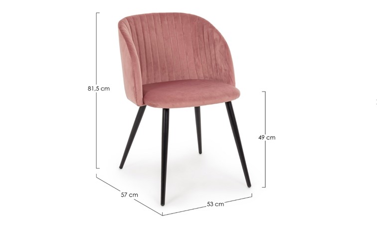 Krzesło QUEEN VELVET Różowy