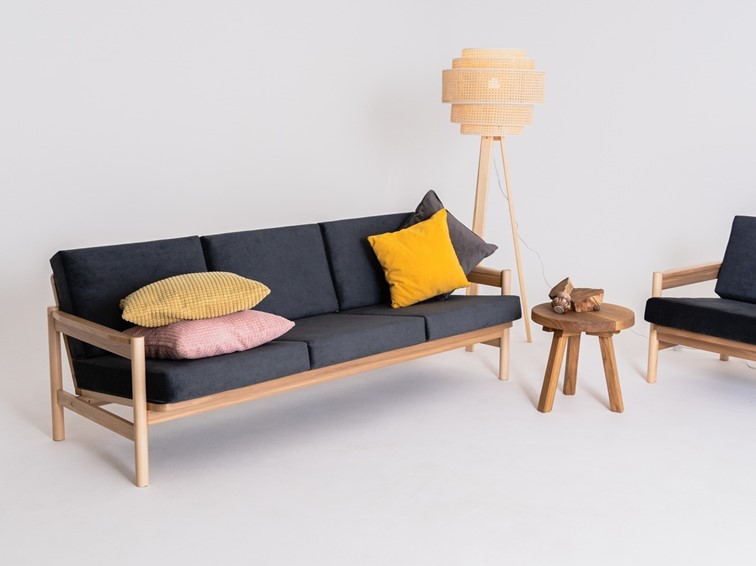 Sofa CARL 3 Os. Gwiaździsta Noc/Czarny