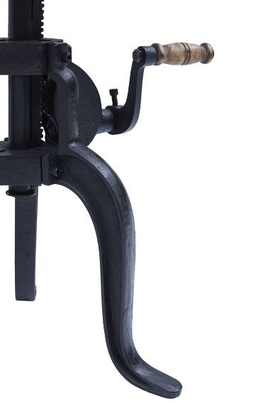 Stolik Okrągły AV1730-63 Avola 36x46 Czarny/Brązowy