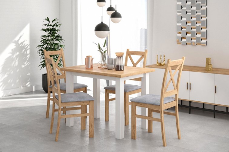 Stół MONTE 70x100 Dąb Złoty Craft/Biały