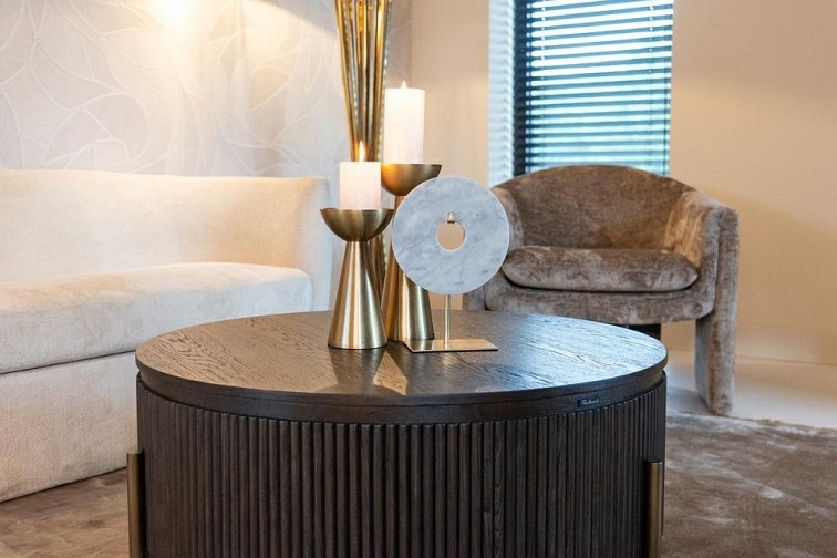 Stolik Kawowy LUXOR fi95 Naturalny