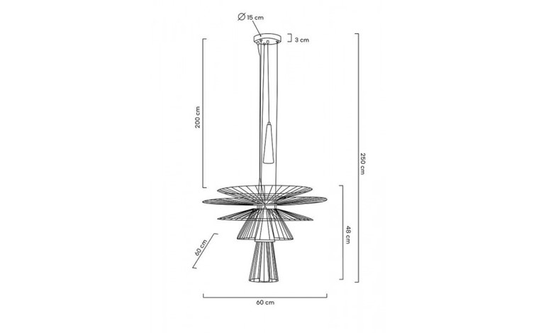 Lampa Wisząca SESTO Złoty